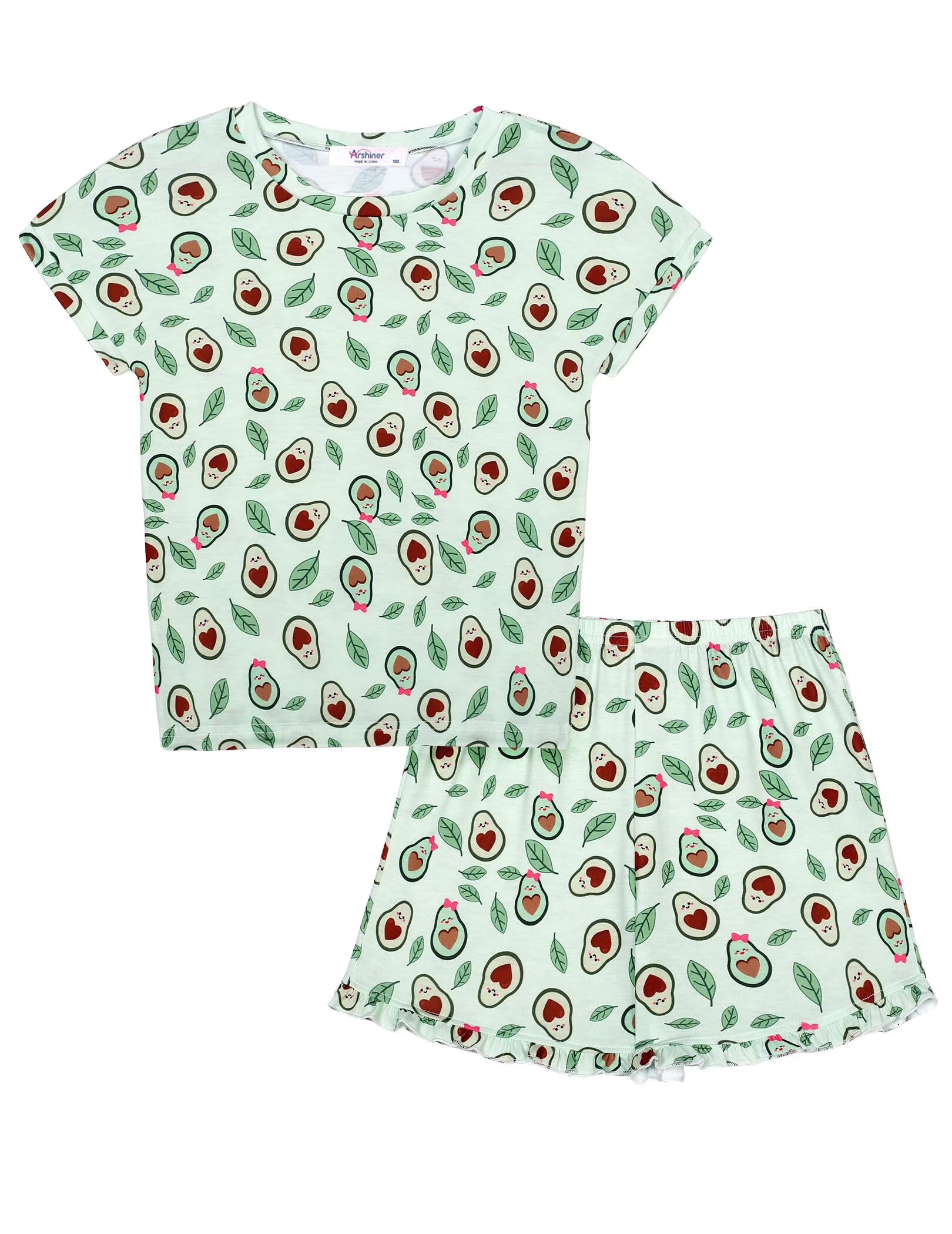 Oudiya Girls 2 Piece Tie Dye Pajamas Set Summer Trendy Outfit Lounge Set Kids Sleepwear