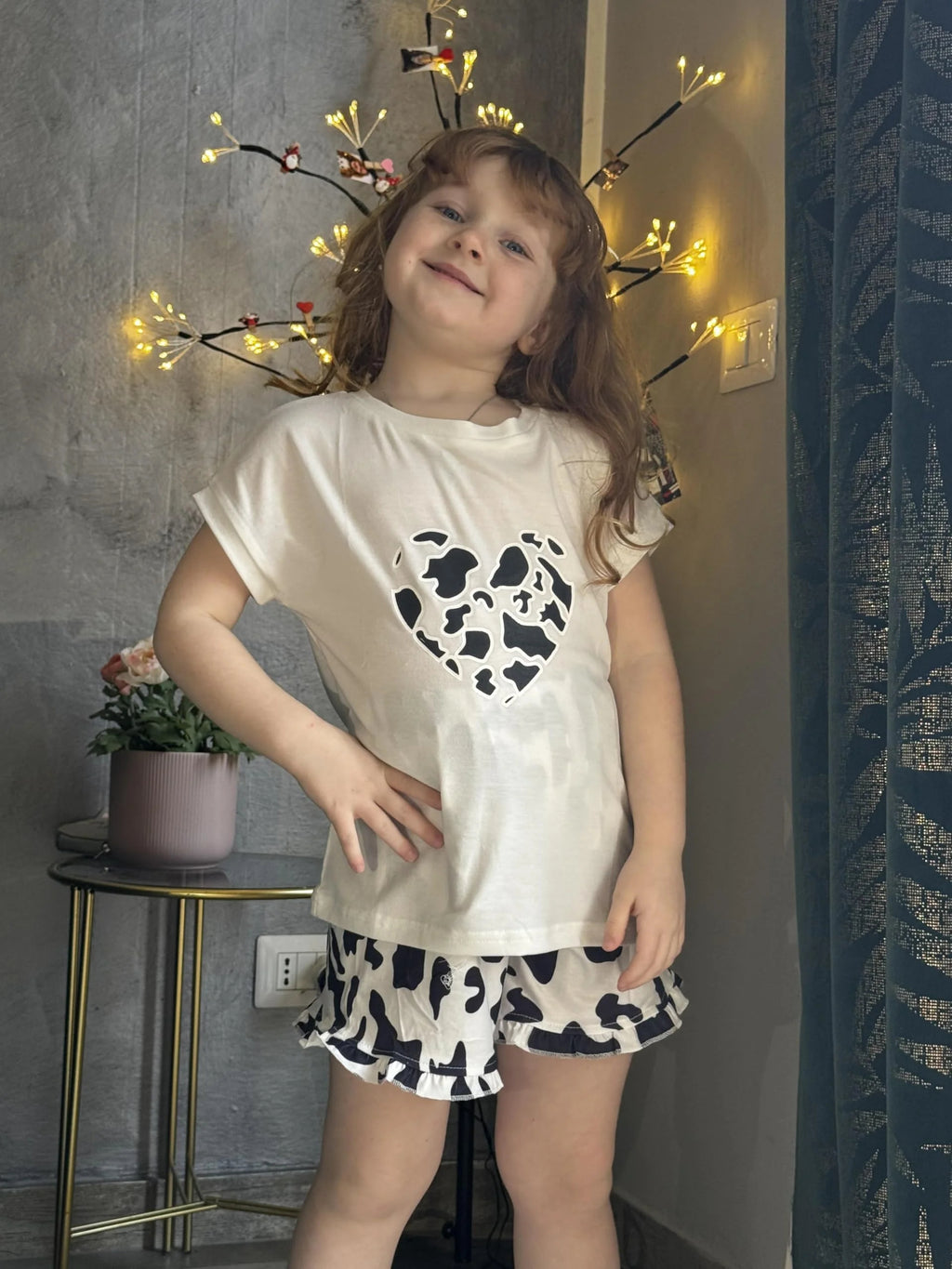Oudiya Girls 2 Piece Tie Dye Pajamas Set Summer Trendy Outfit Lounge Set Kids Sleepwear