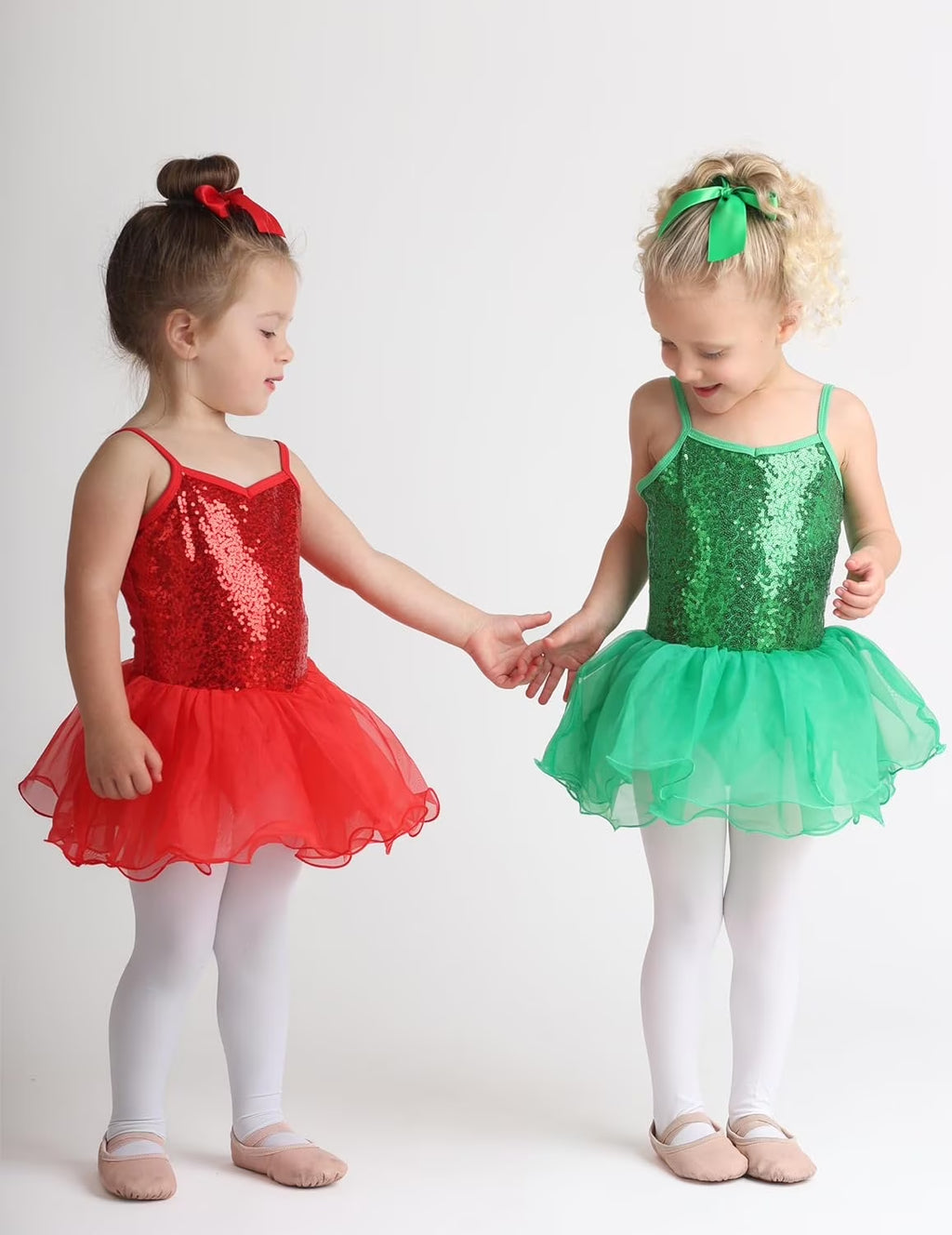 Oudiya Little Girls Tutu Ballet Leotard Sequin Sparkly Strap Dress Ballerina Outfit Dance Costume for Kids 3-11Y