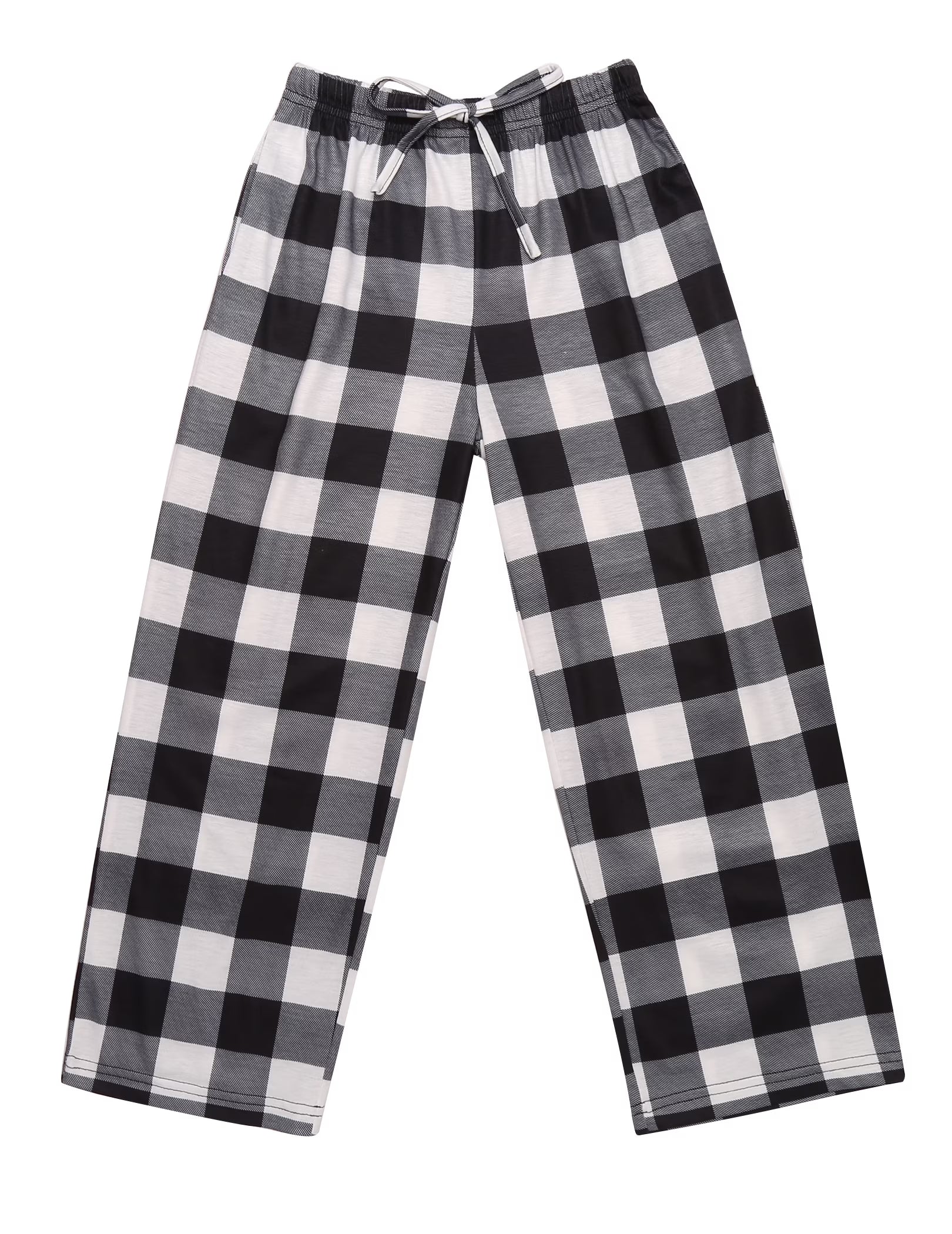 Oudiya Boys Plaid Pajama Pants Soft Elastic Waist Lounge Sleep Pants with Pockets for Kids 4-14Y